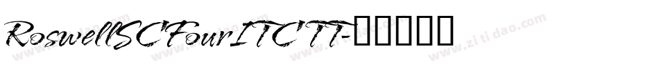 RoswellSCFourITC TT字体转换